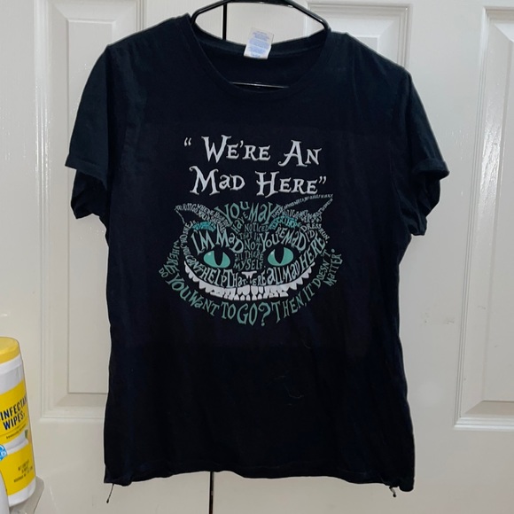 Port and Company Tops - Black Cheshire Cat T-Shirt